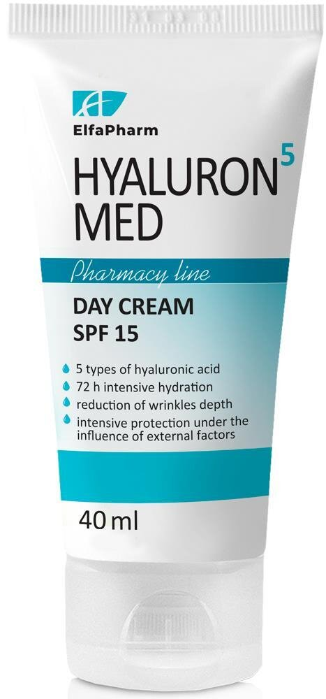 Крем для обличчя Elfa Pharm Hyaluron5 Med SPF15 зволожуючий, 40 мл