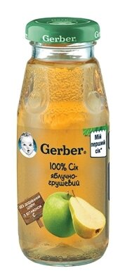 Сік Gerber Яблучно-грушевий, 175 мл