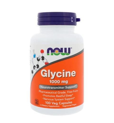 Гліцин NOW Glycine 1000 мг вег. капсули №100