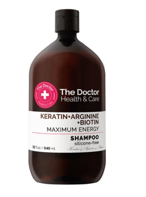 Шампунь The Doctor Maximum Energy з кератином, аргініном, біотином, 946 мл