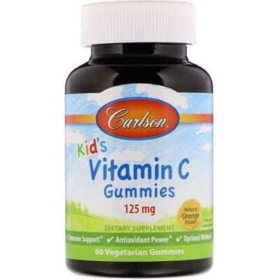 Вітамін С для дітей Carlson Labs Kid's Vitamin C Gummies 125 мг зі смаком апельсина, 60 жувальних цукерок