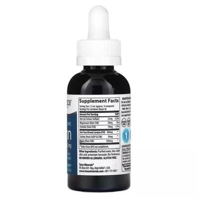 Залізо іонізоване Trace Minerals Ionic Iron 22 мг у краплях, 59 мл