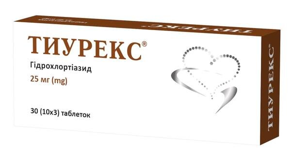 Тиурекс таблетки по 25 мг №30 (10х3)
