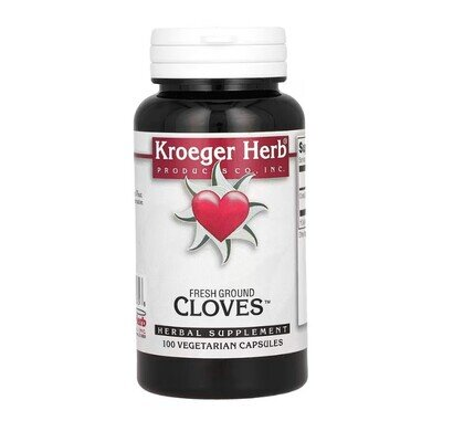 Свіжемелена гвоздика Kroeger Herb Co Fresh Ground Cloves, 100 вегетаріанських капсул