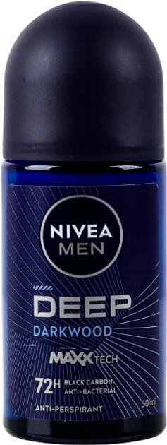 Дезодорант-антиперспірант кульковий Nivea Men Deep Darkwood 72h (80031), 50 мл