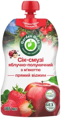 Сік-смузі Garden Gadz Яблуко-полуниця, 185 мл