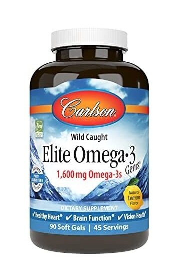 Омега-3 Carlson Labs Elite Omega-3 Gems, лимон, 90 желатинових капсул