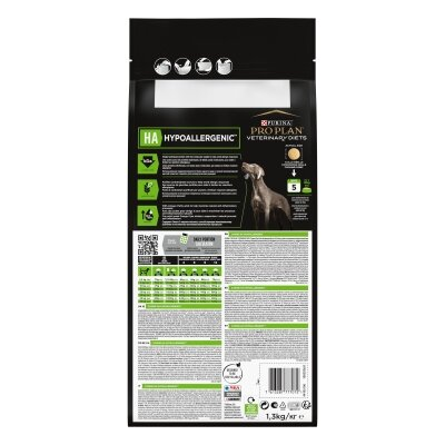 Корм сухий Purina Pro Plan Veterinary Diets HA гіпоалергенний для цуценят і дорослих собак, 1,3 кг