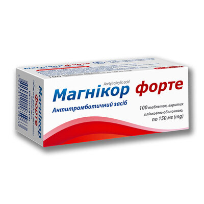 Магнікор форте таблетки, в/плів. обол., форте №100 (10х10)