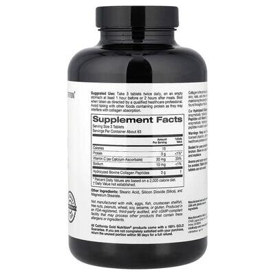 Колагенові пептиди та Вітамін С California Gold Nutrition Collagen Peptides + Vitamin C таблетки №250