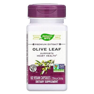Оливи листя екстракт Nature's Way Olive Leaf 250 мг, 60 веганських капсул