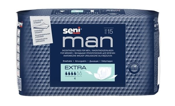 Прокладки урологiчнi Seni Man Extra Level 4, 15 штук