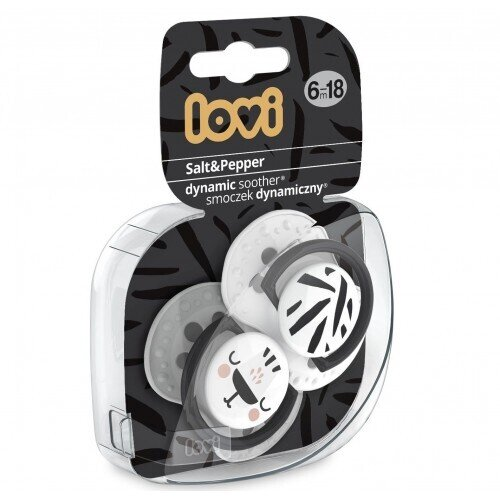Пустушка силіконова Lovi Salt&Pepper динамічна, 22/879 6-18 місяців, 2 шт
