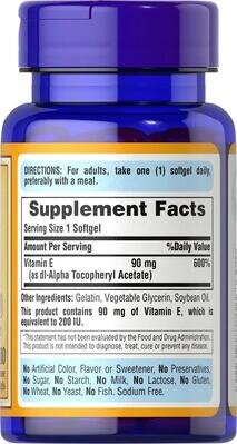 Вітамін Е Puritan's Pride Vitamin E 200 МО, 100 капсул