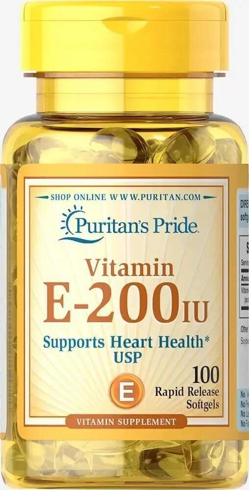 Вітамін Е Puritan's Pride Vitamin E 200 МО, 100 капсул