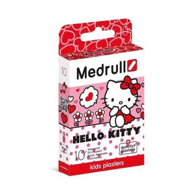Набір пластирів медичних Medrull Hello Kitty дитячих бактерицидних на полімерній основі, 25 мм х 57 мм, 10 штук