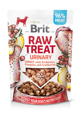Ласощі для собак Brit Raw Treat Urinary для профілактики сечокам'яної хвороби, індичка, 40 г