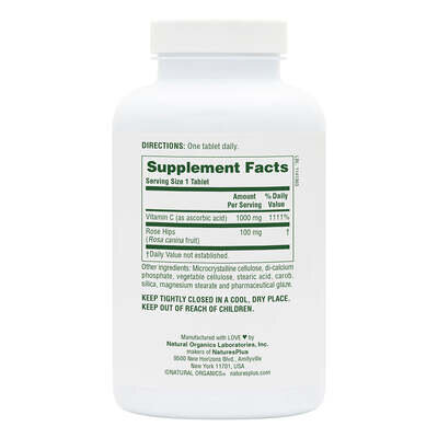 Вітамін C Nature's Plus Vitamin C 1000 мг, 180 таблеток