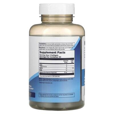 Магнію гліцинат з високою абсорбцією KAL High Absorption Magnesium Glycinate, 90 м'яких таблеток