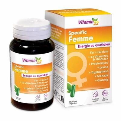 Вітамінний комплекс для жінок Vitamin 22 Specifique Homme, 60 вегетаріанських капсул