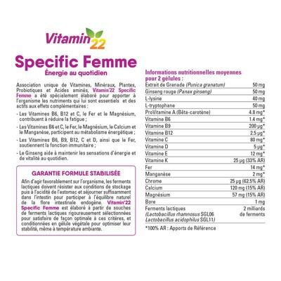 Вітамінний комплекс для жінок Vitamin 22 Specifique Homme, 60 вегетаріанських капсул