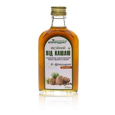 Апіпродукт Фітосироп "Хвойний. Від кашлю", 200 мл