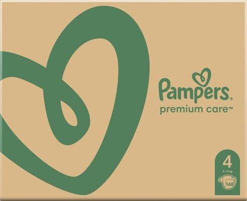 Підгузки дитячі Pampers Premium Care розмір 4, 9-14 кг, 168 шт