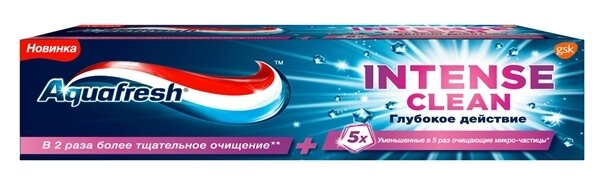 Зубна паста Aquafresh Intense Clean інтенсивне очищення, глибока дія, 75 мл