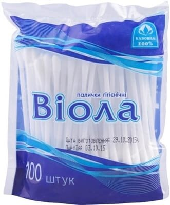 Ватні палички Віола, 100 штук