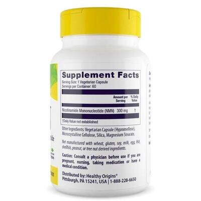 Нікотинамід мононуклеотид НМН Healthy Origins Nicotinamide Mononucleotide NMN 300 мг, 60 вегетаріанських капсул
