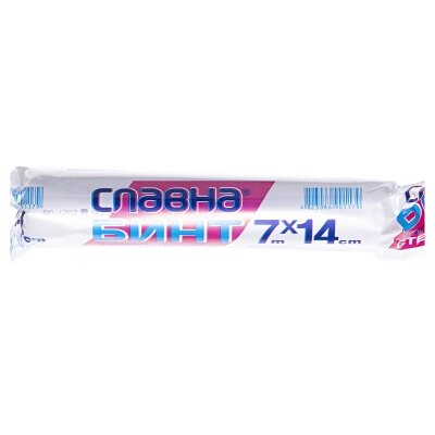 Бинт марлевий стерильний Славна медичний 7 м х 14 см