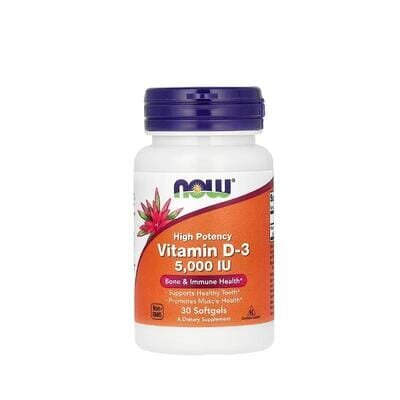 Вітамін Д-3 NOW Vitamin D-3 5000 MО м'які капсули №30