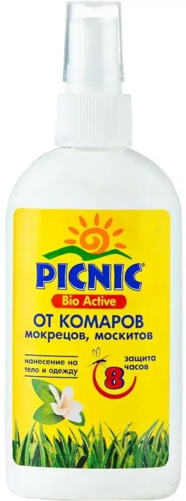 Спрей Picnic Bio Active від комарів, кліщів, сліпнів, 100 мл