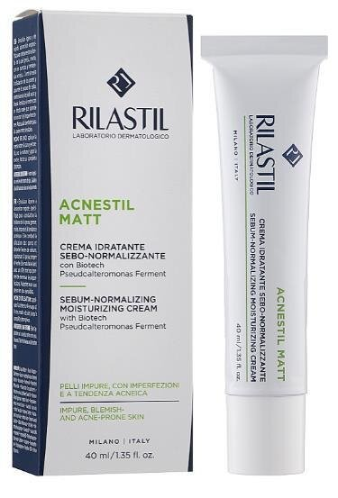 Крем для обличчя Rilastil Acnestil Matt матуючий себонормалізуючий зволожуючий для шкіри схильної до акне, 40 мл