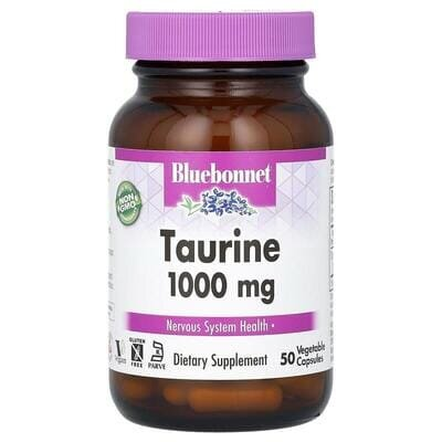 Таурин 1000 мг Bluebonnet Nutrition Taurine, 50 вегетаріанських капсул
