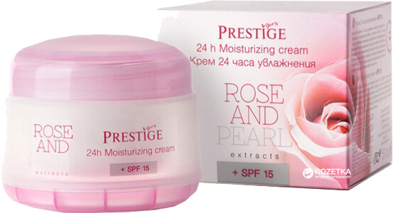 Крем для обличчя Prestige Rose&Pearl SPF15 24 години зволоження, 50 мл