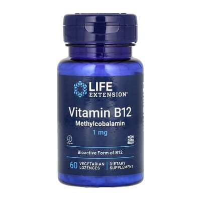 Вітамін В12 Life Extension Vitamin B12 Methylcobalamin пастилки по 1 мг №60