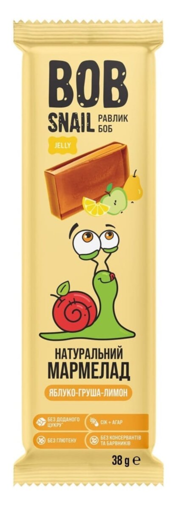 Мармелад Bob Snail Jelly яблуко-груша-лимон, 38 г