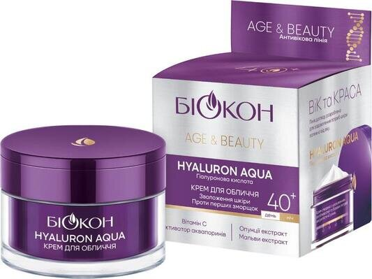 Крем для обличчя Біокон Age & Beauty Hyaluron Aqua 40+, 50 мл