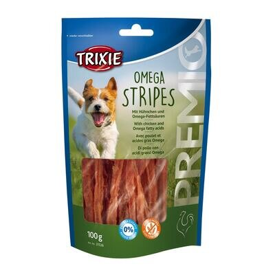 Ласощі для собак Trixie 31536 Premio Omega Stripes курка, 100 г