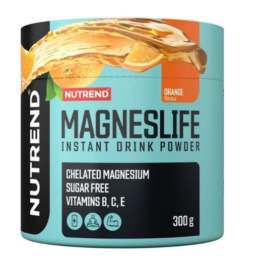 Магній хелатний з вітамінами B,C,E Nutrend MagnesLife Instant Drink, апельсин, 300 г