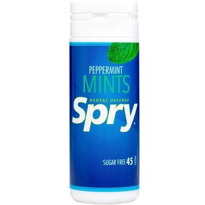 Драже Spry Натуральні з м'ятою перцевою та ксилітом, 45 штук