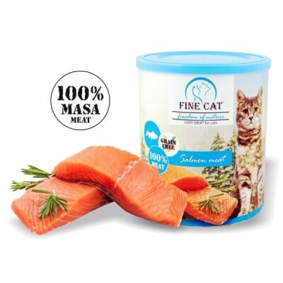 Консерва для котів Fine Cat з м'ясом лосося супер преміум класу, 800 г