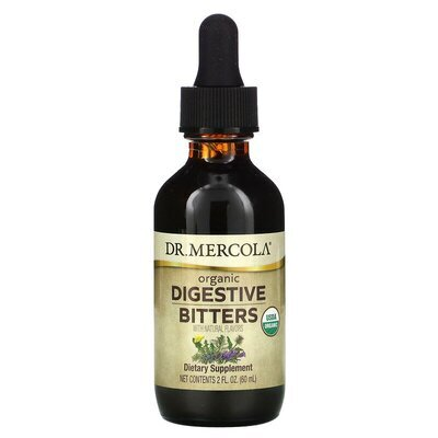 Органічна травна гірка настоянка Dr. Mercola Organic Digestive Bitters з натуральними ароматизаторами, 60 мл