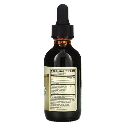 Органічна травна гірка настоянка Dr. Mercola Organic Digestive Bitters з натуральними ароматизаторами, 60 мл