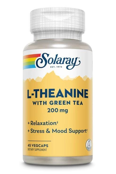 L-теанін Solaray L-Theanine, 45 веганських капсул