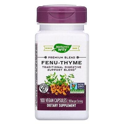 Комплекс для дихальних шляхів Nature's Way Fenu-Thyme 900 мг, 100 капсул