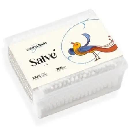 Ватні палички Salve у прямокутній коробці, 200 штук