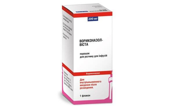 Вориконазол-Віста порошок для р-ну д/інф. по 200 мг №1 у флак.