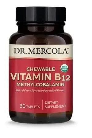 Вітамін В12 Dr. Mercola Vitamin B12 1000 мкг, 30 жувальних таблеток